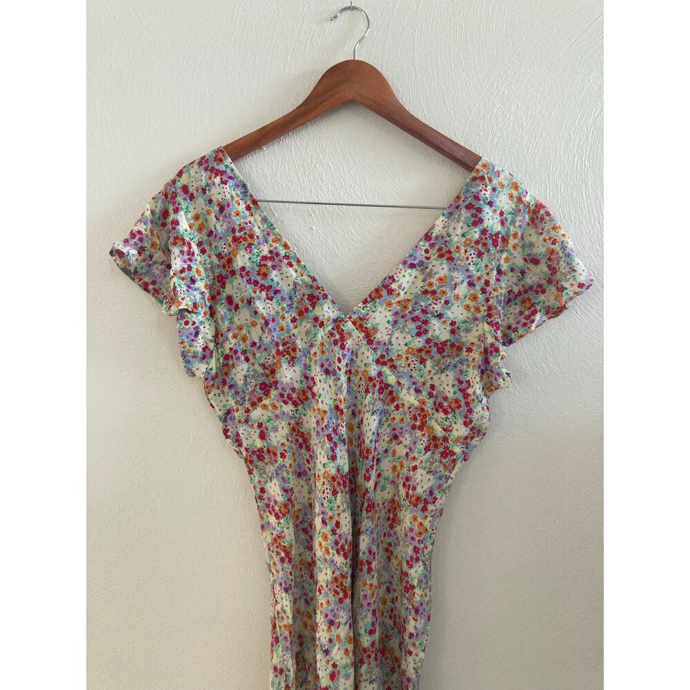 Revolve Rails Gigi Fleur Floral Sun Dress Flutter Sleeves L - Picture 11 of 14